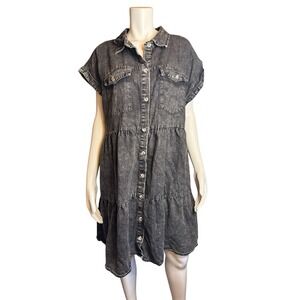 Savanna Jane Womens Dress Size 2X Plus Distressed Oversized Boho Western